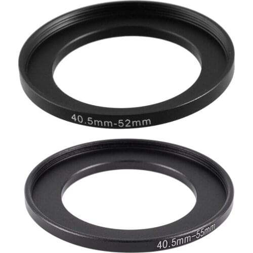 2 Pcs Replacement Metal Filter Step Up Ring Adapter for Camera, 40.5Mm-52Mm& 40.5Mm-55Mm