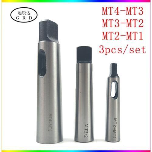 3pcs/set Morse taper bush mt2-mt1 mt3-mt2 mt4-mt3 taper joint taper sleeve for Morse taper shank Morse taper bush drill chuck