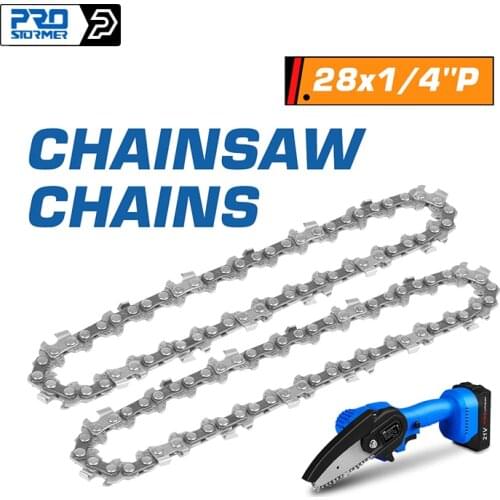 4inch Chainsaw Chains 2Pcs 28cm Electric Saw 28×1/4''P for 21V Electric Chain Saw By PROSTORMER