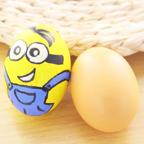 6*4cm Chicken House Small Fake Eggs Simulation Wooden Eggs Farm Animal Cages Accessories DIY Painting Gift 1/3PCS