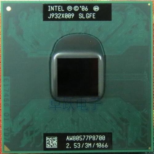Free shipping Core 2 Duo Mobile Intel P8700 Dual Core 2.53GHz 3M 1066MHz Socket 478 CPU Processor