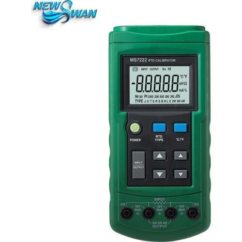 Platinum Resistance Temperature Detector RTD Calibrator Source Simulate Measure 7RTD Ohm MS7222
