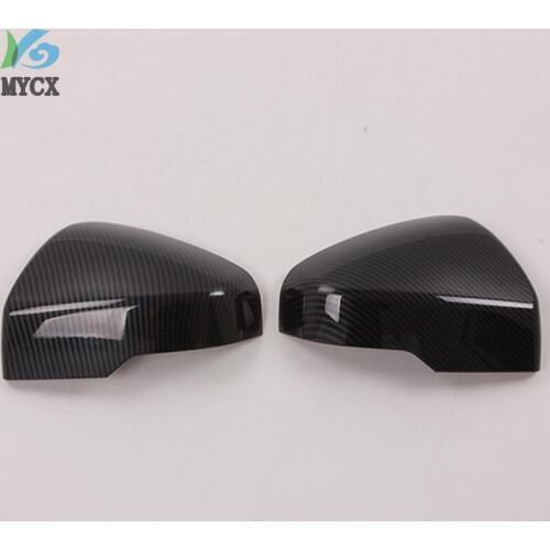 Car Decoration Back Rear View Rearview Side Door Mirror Cover Stick Trim Frame Parts 2pcs/set For Subaru Forester SK 2018-2019