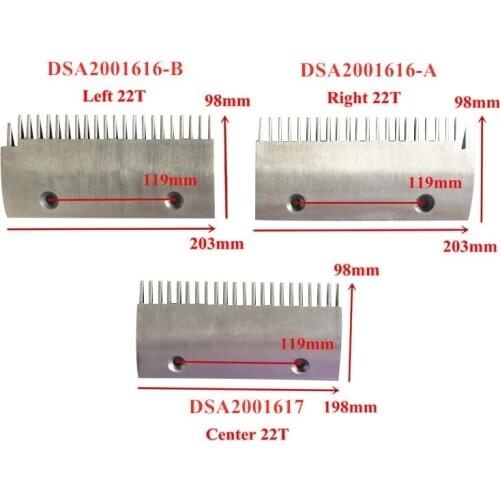 DSA2001616-A DSA2001616-B DSA2001617 Escalator Step Comb Use for Sigma 1 Pack=5 Pieces