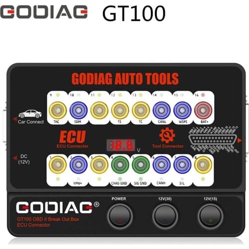 GODIAG GT100 AUTO TOOLS OBD II Break Out Box ECU Connector