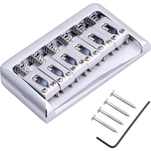 Hot Sale 6 String Fixed Hard Hard Bridge Chrome for Electric Guitar Replacement