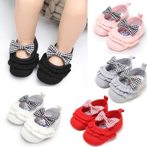 Cotton Baby Girl Shoes Casual Cotton Girls Soft Sole Bowknot Crib Shoes Newborn Baby Girl Shoes Spring Autumn Prewalker 0-18M