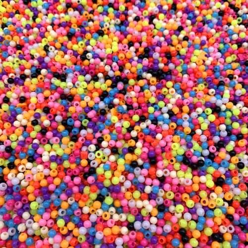 1000/500/300 pcs /lot 3/4/5mm Multi Colors Acrylic Round Beads For DIY Bracelets & Necklaces Jewelry Makings Accessories