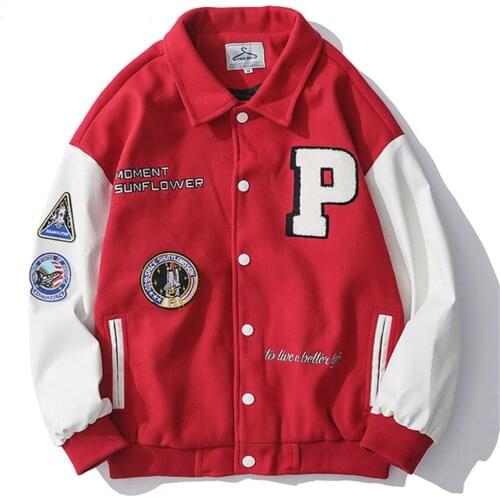SEVEYFAN 2021 Patchwork Single Breasted Appliques Bomber Jacket Men Embroidery Fashion Baseball Uniform Casual Coat