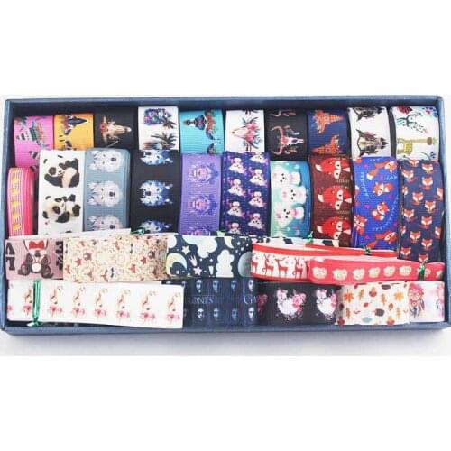 Cute mix printed grosgrain ribbon DIY hairbows ribbon handmade materials 22mm 25mm 38mm