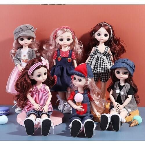 Fashion Dress 30CM Bjd Doll 15 Movable Joints Dolls With Casual Suit Make up DIY Bjd Doll Best Gifts For Girl Handmade BJD Toy