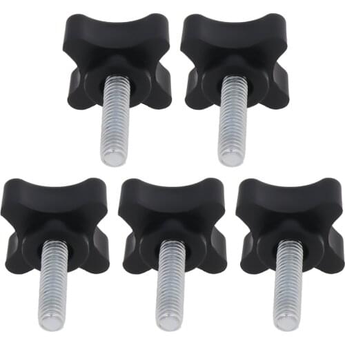 MroMax 1/2/4/5/8/10pcs Hexagon Screw Knob M10x40/M6x20/M5x20/M6x30/M6x35/M8x25/M12x50mm Plastic+Metal OD 30/31/36/49/60mm
