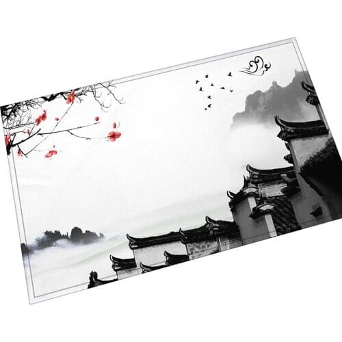 Chinese landscape painting Floor Mat Kitchen Mat For Hallway Entrance Doormats Bedroom Bathroom Rug Anti-Silp