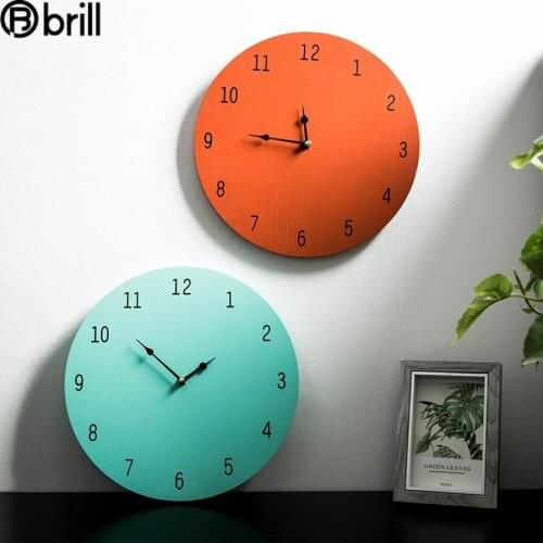 Nordic Wall Clock Modern Design Large Silent Watch Creative Bedroom Clocks Pure Color Wall Watches Home Decor Horloge Murale