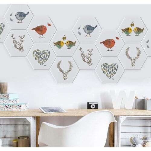 Nordic self adhesive stereo wall sticker background decoration wall sticker polygon creative sticker