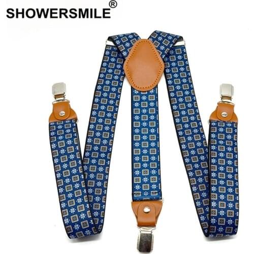 Suspenders Men For Pants Adjustable Casual Belts Leather 3 Clips Y Shape Brace Stylish Print Male Suspender 120cm*3.5cm