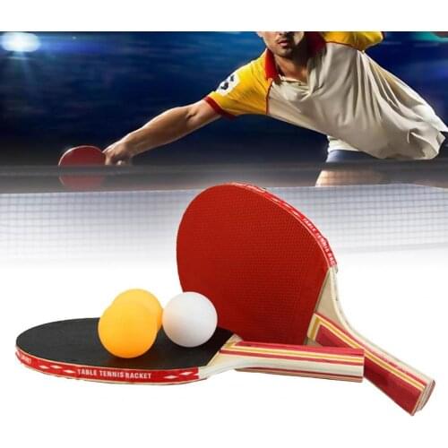 1Set Professional Portable Entertainment Training Ping Pong Racket for Beginners Fitness Outdoor Activity Table Tennis Rackets