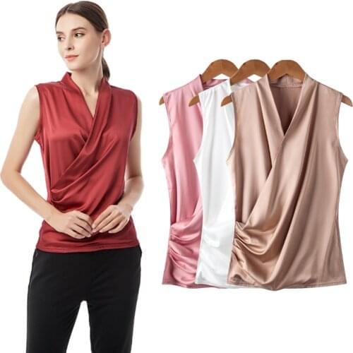SHSHDHZX Womens Satin Shirts