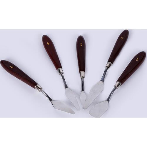 Export type oil painting scraper 5pcs/sets students Expert colour palette Oil painting knife Fine Arts tool drawing material
