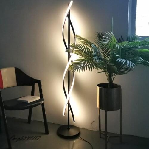 Modern Led Standing Lamp Spiral Floor Lamp for Bedroom Beside Lamp Living Room Study Decor Creative Corner Stand Floor Light