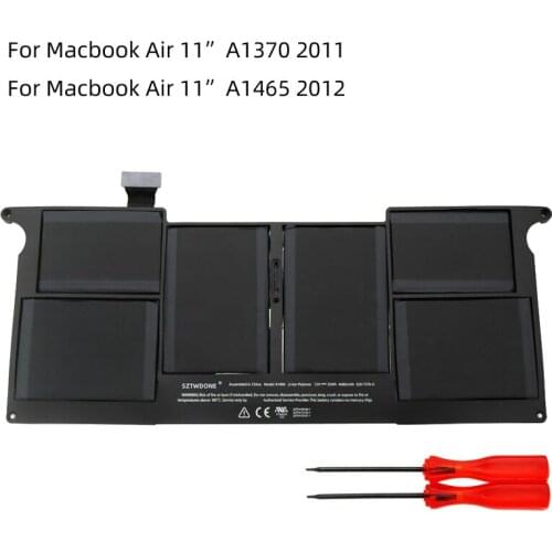 SZTWDONE A1406 New Laptop battery for APPLE MacBook Air 11 Inch A1465 2012 A1370 2011 7.3V 35WH 4680MAH