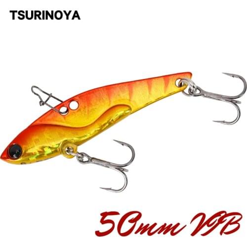 TSURINOYA Fishing Lure VIB Metal Swimbait DW52 50mm 7g Sinking Vibration Metal Hard Fishing Lure Bait Spoon Winter Jig Lure