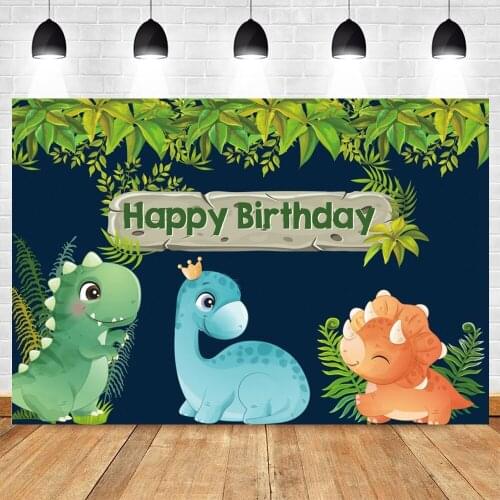 Yeele Photozone Dinosa Birthday Photography Backdrops Baby Portrait Party Decor Background Photographic Photo Studio Photozone