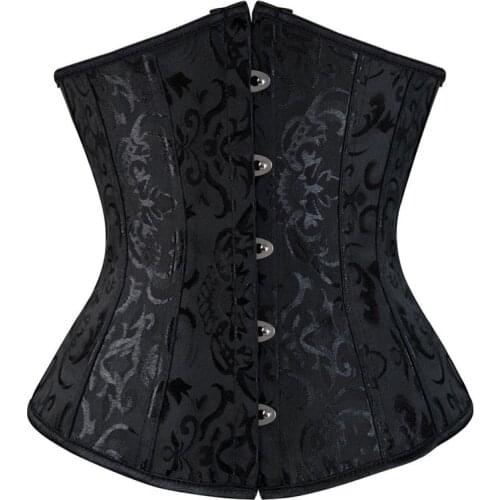 Gothic Corset Women Sexy Underbust Corset Waist Trainer Corset Shaper Plus Size Corpete Corselet Black White Red Blue S-6XL