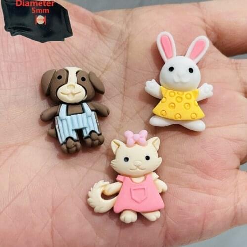 1PCS Resin Cute Cartoon Fridge Magnetic Sticker Kawaii Dog Cat Rabbit Refrigerator Magnet Creative Souvenir Gifts Birthday Gift