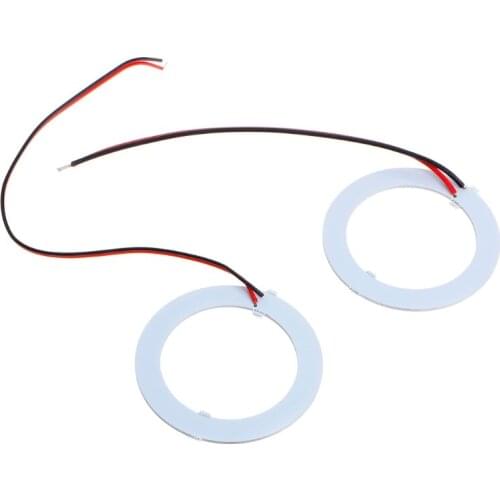 2 Pcs Car Auto Motorcycle 15 SMD LED Angel Eyes Ring Light White 60mm 1XCF