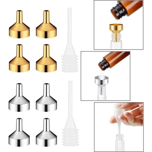 5PCS Mini Metal Funnels For Filling Small Bottles Transferring Liquid Refill Perfume Essential Oil Liquid Dispensing Tool