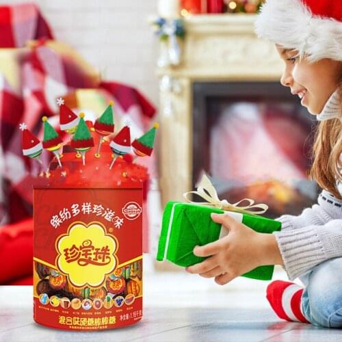 6Pcs/set Fairy Lollipop Christmas Hat Small Mini Candy Santa Claus Cap Decoration Party