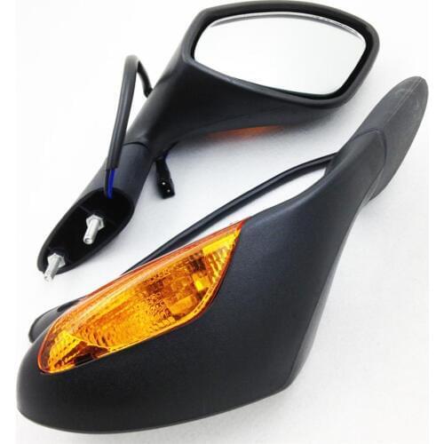 Afetermarket free shipping motorcycle mirror For Aprilia 2004-2008 RSV 1000 2004-2007 RSV Mille/ R Black turn signal rear vie