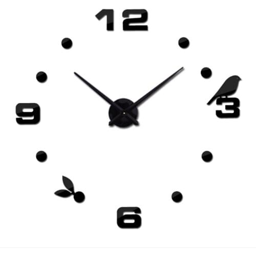 2020 new large wall clocks 3d diy acrylic mirror Stickers Home Decor clock watch Living Room reloj de cocina