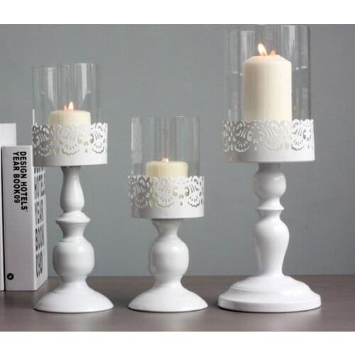 European Modern Retro Candlestick Desktop Decoration Props Home Supplies Metal Candle Holder Party Wedding Decoration Ornament