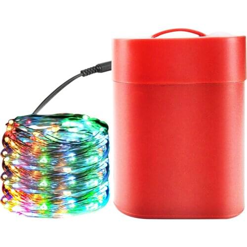 Salt Water Powered 100LEDs Colorful String Light 10M 8 Modes Proposal Party Decoration Light Physical Colorful String Lights