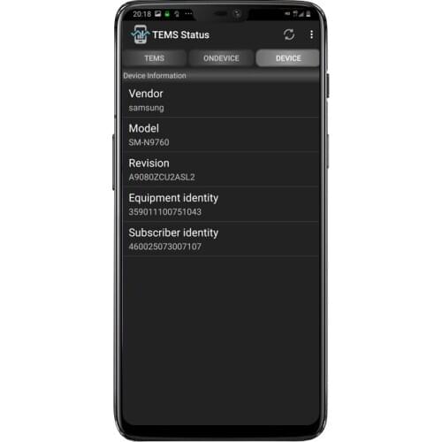 Tems&Nemo Oneplus 7 pro Tems Pocket 4G test phone