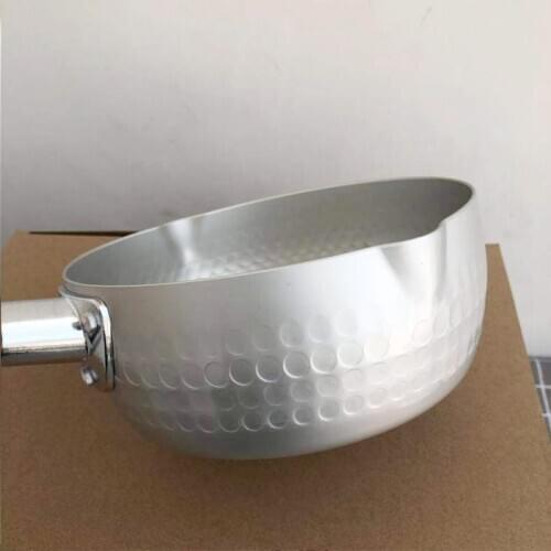 Japanese-style snow pan soup pot wooden handle baby food auxiliary cooking milk pot aluminum thicken spill proof hot cook pot