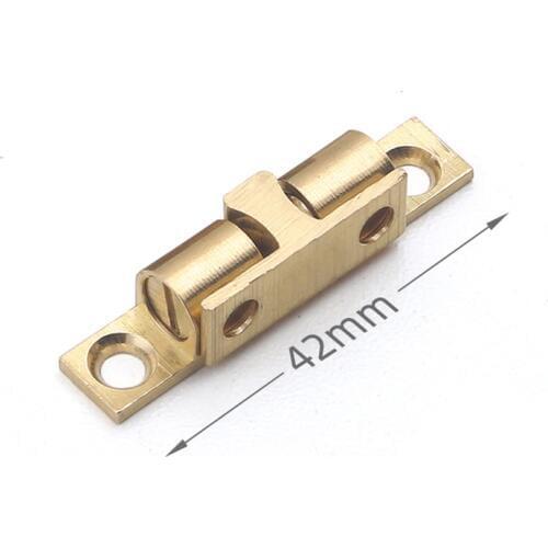42mm Brass Adjustable Double Ball Tension Roller Catch Latch Hardware Fitting for Cabinet Closet Furniture Door with Screws