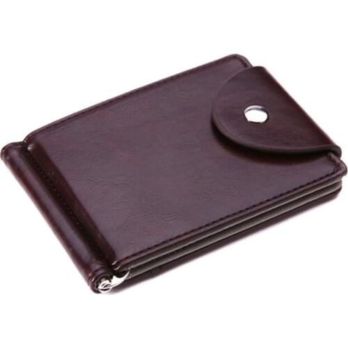 Men Wallet Purse Short Design Fashion Buckle PU Leather Durable For Money Card Coin New