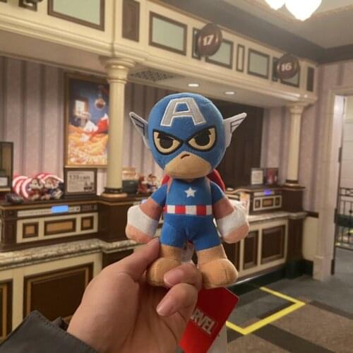 New Hot Original Disney Park Mini Captain America Plush Toy Stuffed Toys Doll Limited Edition Kids Gift 15cm