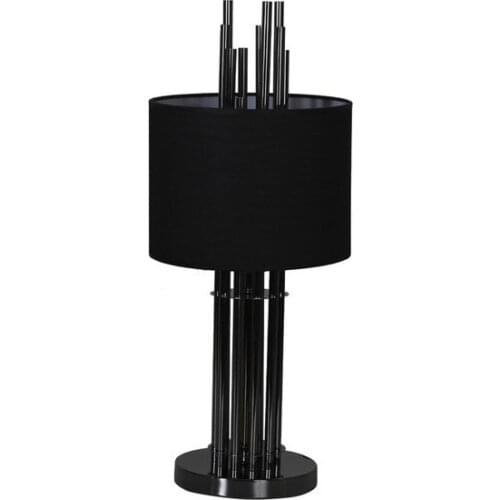 Modern New Luzarana Tores Platinum Metal Lampshade Table lamp Desk lamp
