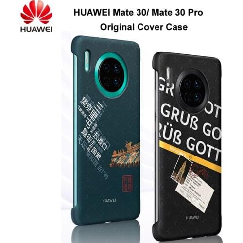 Original Official Huawei Mate 30 Case Travel Theme Shell Premium PC Hard Back Cover Mate 30 pro Cover Case
