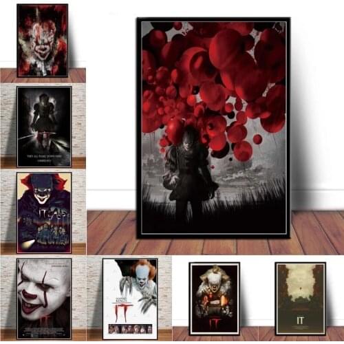 Stephen King Posters Thriller Anime IT Horror Movie Posters Prints Canvas Painting Wall Art Picture for Living Room Home Decor