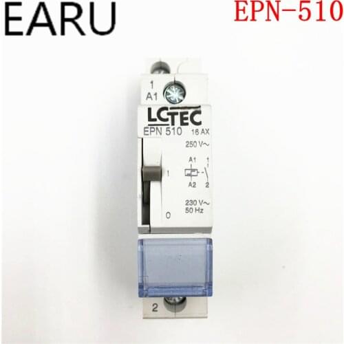 Free Shipping 1Pc High Quality EPN510 Pulse Relay Self Locking Relay 230V 1NO Signal Relay 16A Switch Din Rail