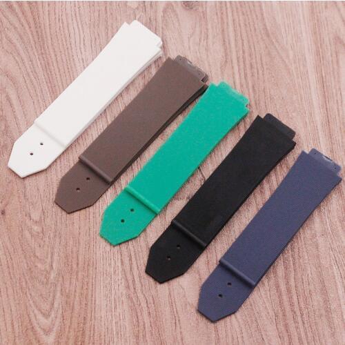 Watch accessories for HUBLOT Hengbao silicone rubber waterproof belt men and women watch strap 25x19mm