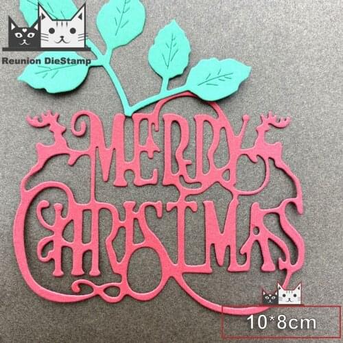 Reunion Merry Christmas Letter Metal Cutting Dies Stencils For DIY Scrapbooking Decorative Embossing Craft Die Cutting Template