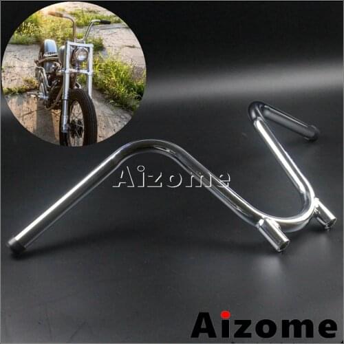 Universal Motorcycle 7/8" Bootlegger HandleBar Chrome 22mm HandleBar Pullback For Harley Bobber Honda BWM Cafe Racer Handlebar