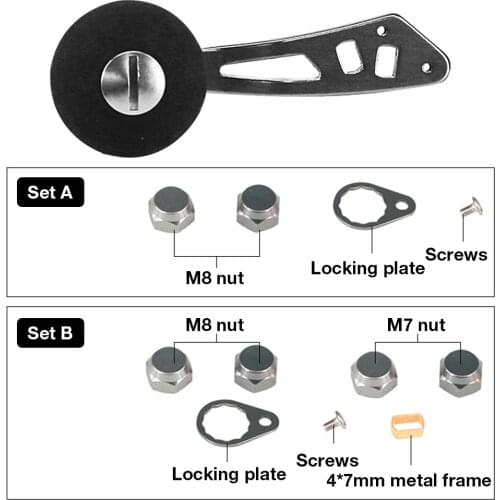 Fishing Reel Handle Metal Knobs Handle Grip Fishing Spinning Reel Rocker Arm Grip Fishing Vessel Modification Accessories