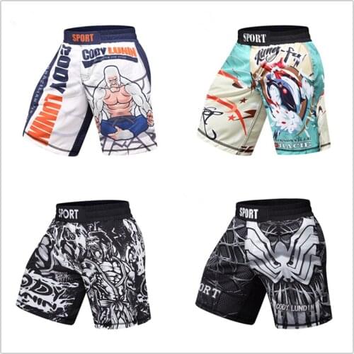 MMA BJJ Men Rashguard Boxing Muay Thai Short Rash Guard Fitness Outdoor Training Mma Kickboxing Compression Sports Shorts